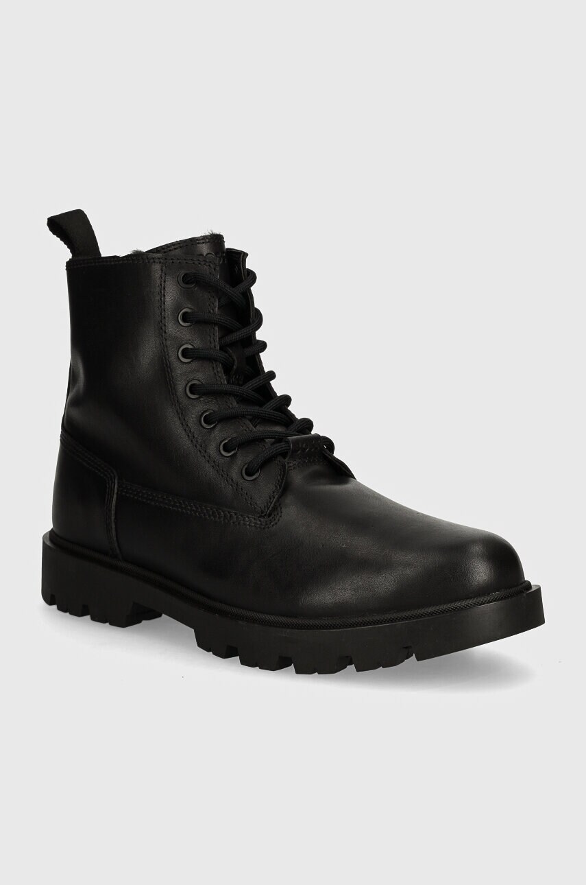 BOSS ghete de piele Adley barbati, culoarea negru, 50523892
