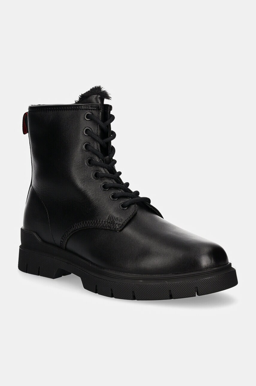 HUGO ghete de piele Ryan barbati, culoarea negru, 50523883
