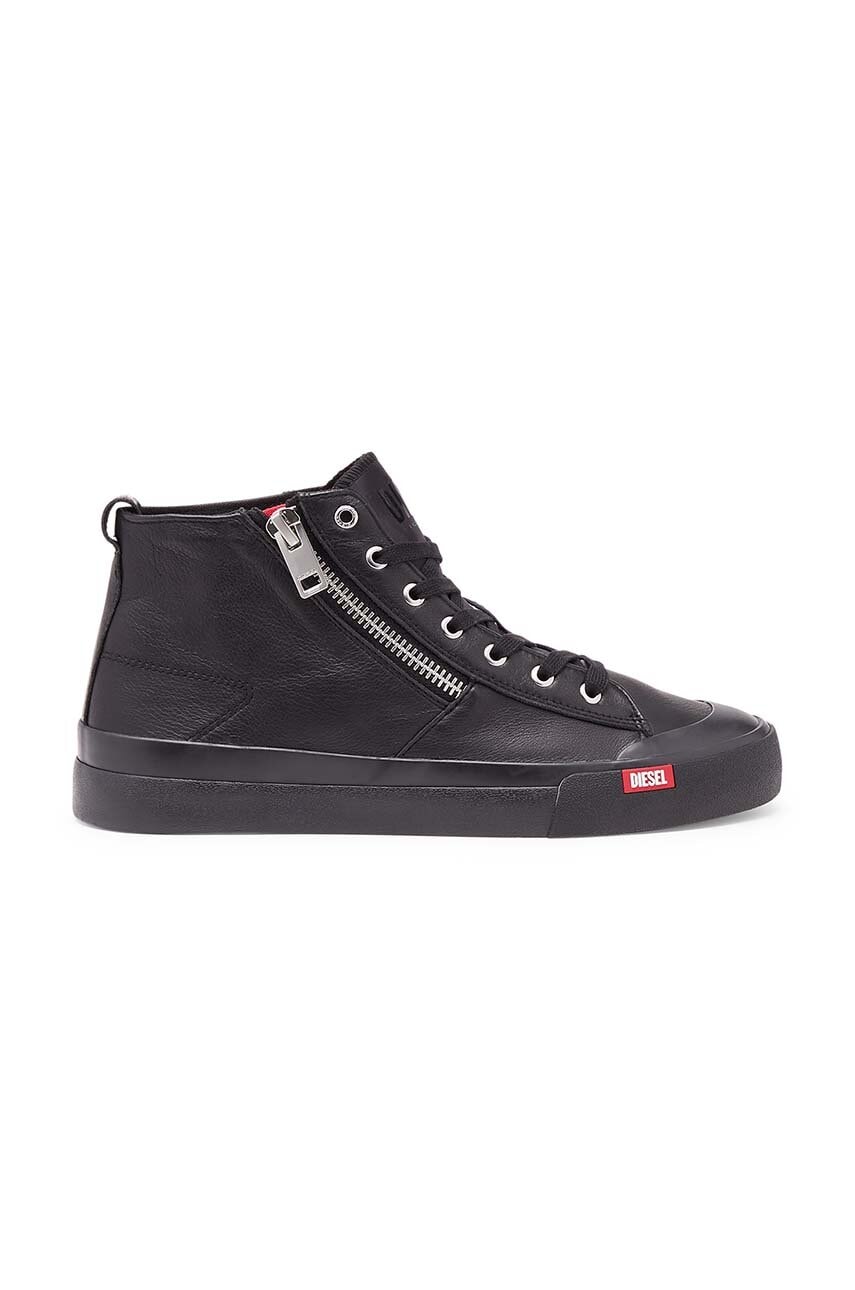 Diesel sneakers din piele S-Athos Zip culoarea negru, Y03267-P1732-T8013