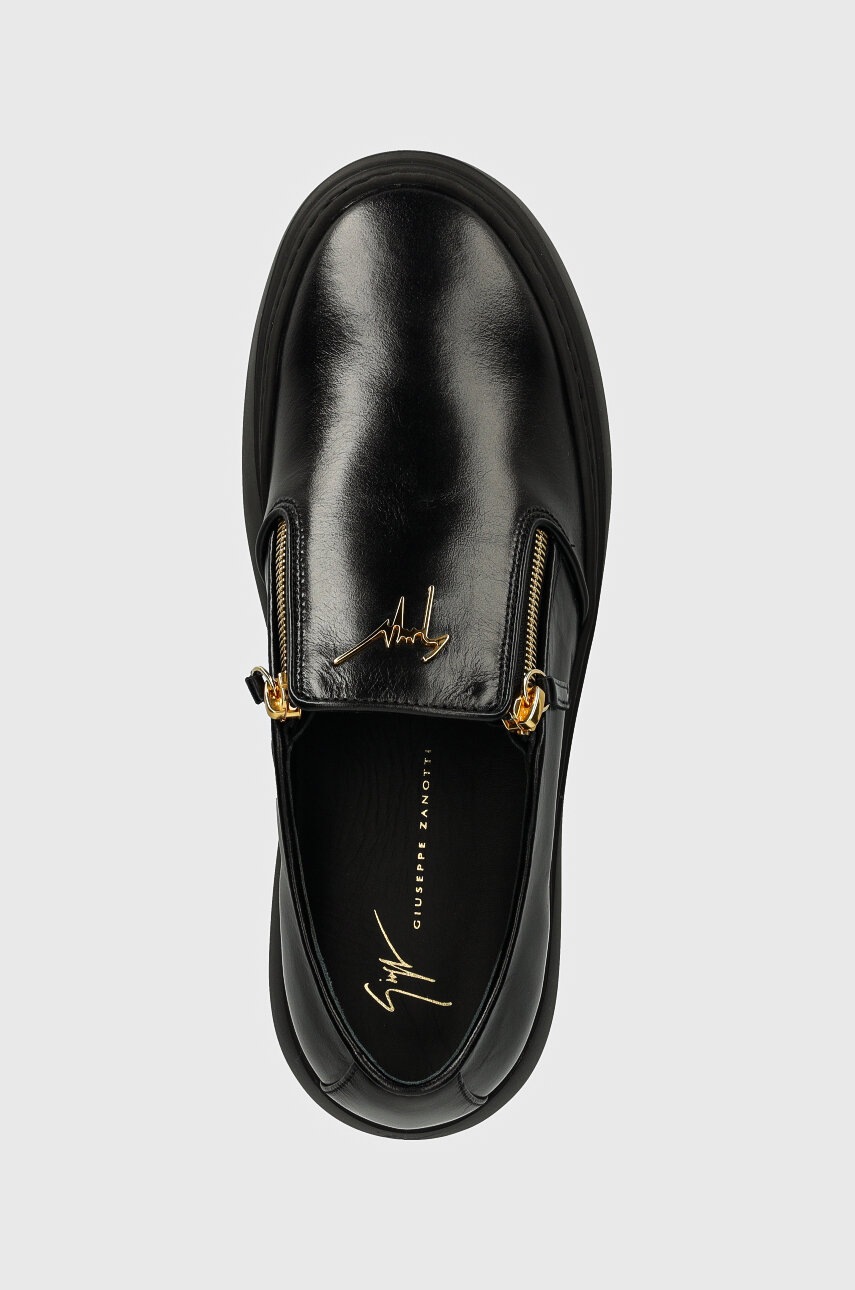 Шкіряні туфлі Giuseppe Zanotti Alec чоловічі колір чорний EU40010.013 