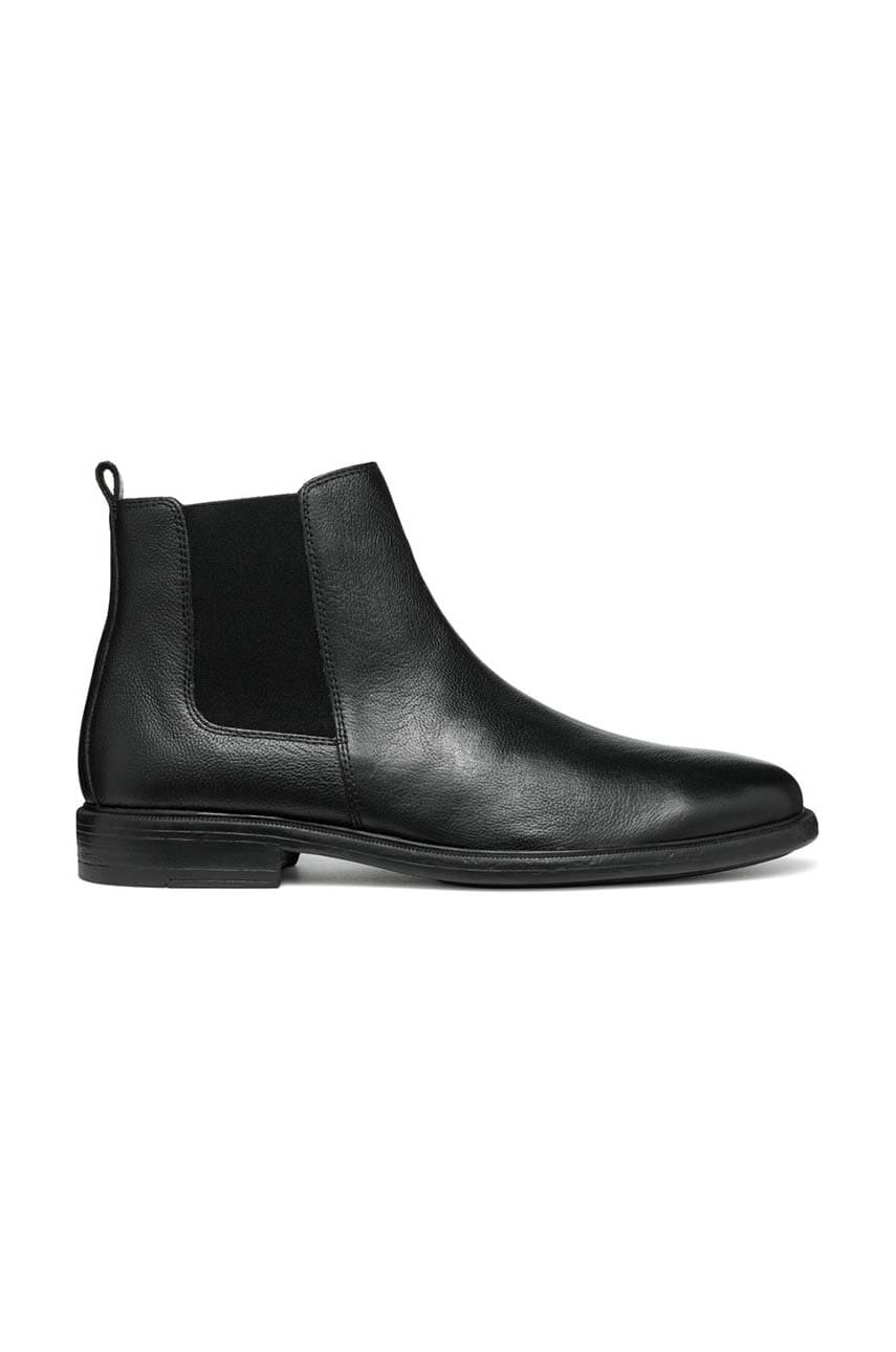 Geox ghete chelsea de piele U TERENCE barbati, culoarea negru, U467HD 00075 C9999 Geox ghete chelsea de piele U TERENCE barbati, culoarea negru, U467HD 00075 C9999
