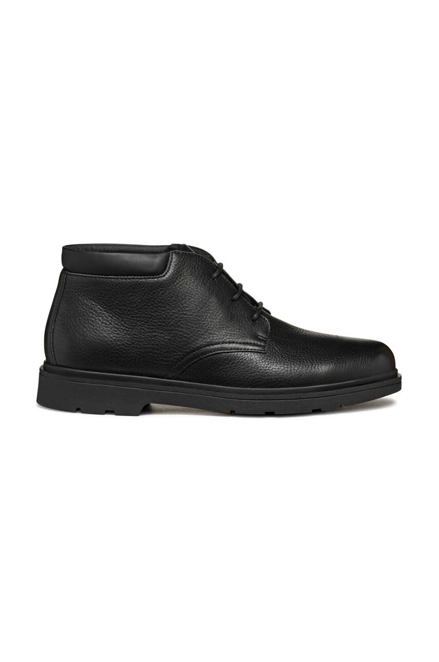 Geox ghete de piele U SPHERICA EC1 barbati, culoarea negru, U36D1B 00046 C9997 Geox ghete de piele U SPHERICA EC1 barbati, culoarea negru, U36D1B 00046 C9997