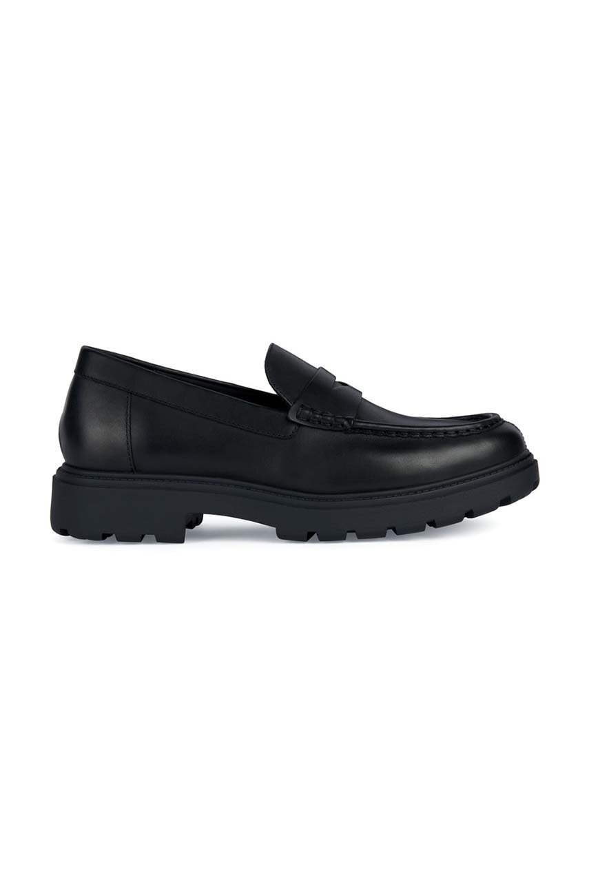 Geox mocasini de piele U SPHERICA EC7 barbati, culoarea negru, U36FRB 00043 C9999