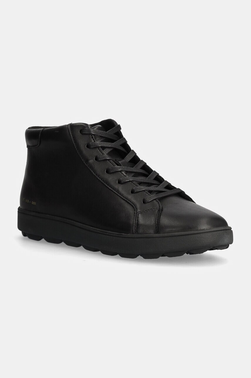 Levně Kožené sneakers boty Geox U SPHERICA ECUB-1 černá barva, U46GPA 00085 C9999
