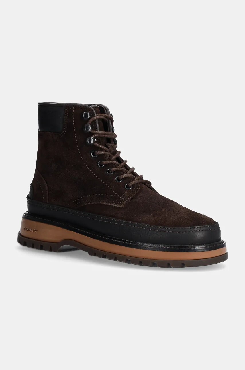 Gant pantofi de piele intoarsa Clafton barbati, culoarea maro, 29643741 G46