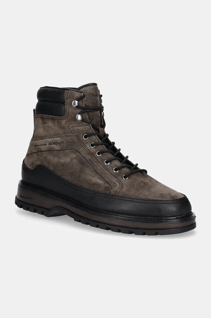 Gant pantofi de piele întoarsă Clafton barbati, culoarea gri, 29643742 G86
