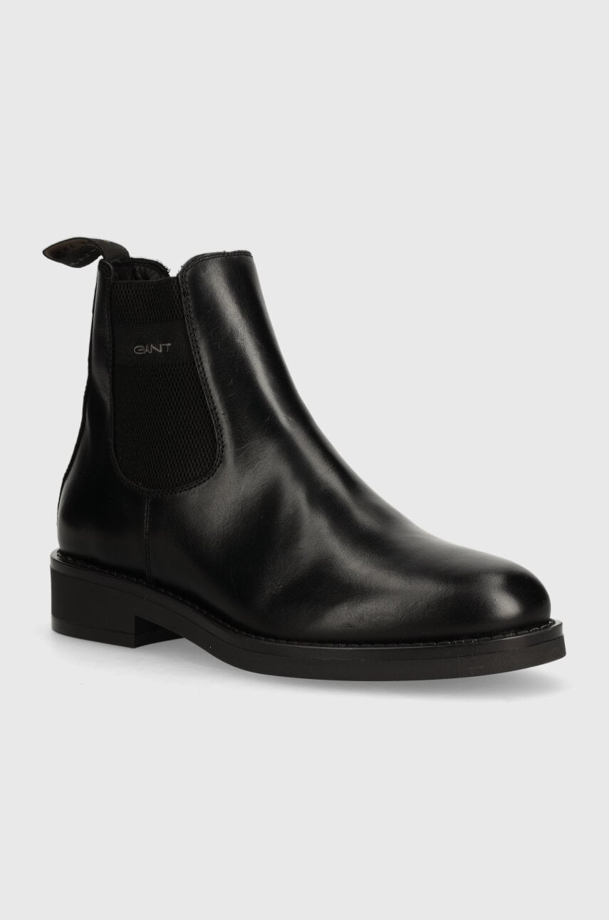 Gant ghete chelsea de piele Prepdale barbati, culoarea negru, 29651751 G00
