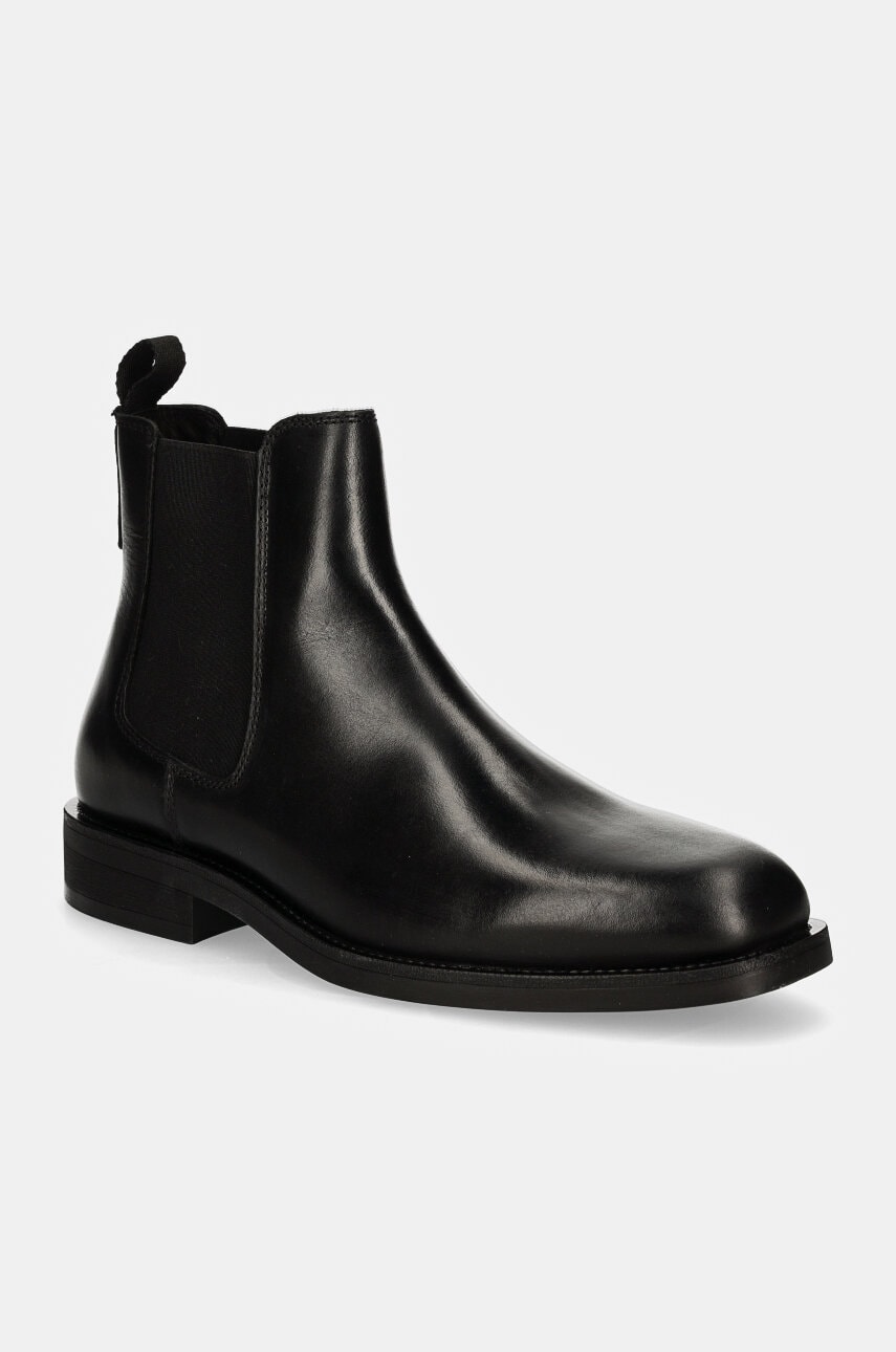 Gant ghete chelsea de piele Rizmood barbati, culoarea negru, 29651754 G00