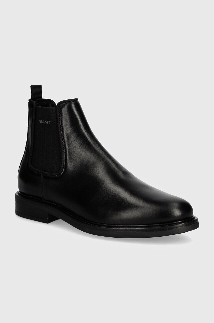 Gant ghete chelsea de piele St Fairkon barbati, culoarea negru, 29651757 G00