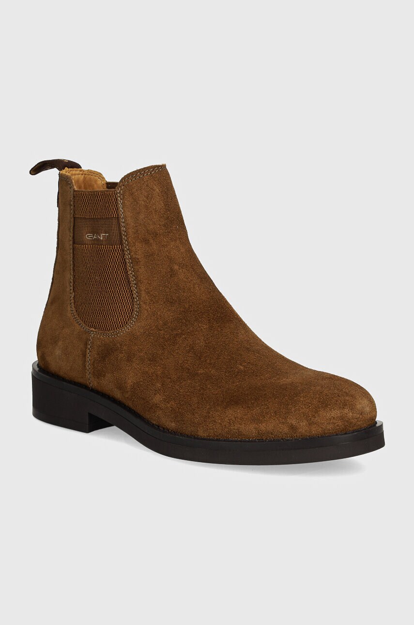 Gant botine din piele intoarsa Prepdale barbati, culoarea maro, 29653750 G771