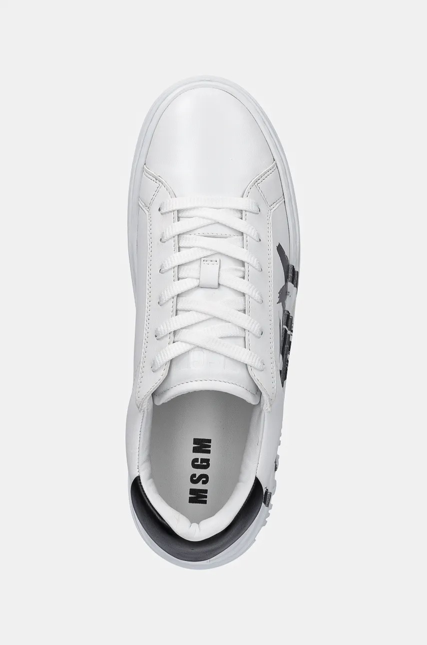 Δερμάτινα αθλητικά παπούτσια MSGM χρώμα: άσπρο, 3740MS506 924 φωτογραφία