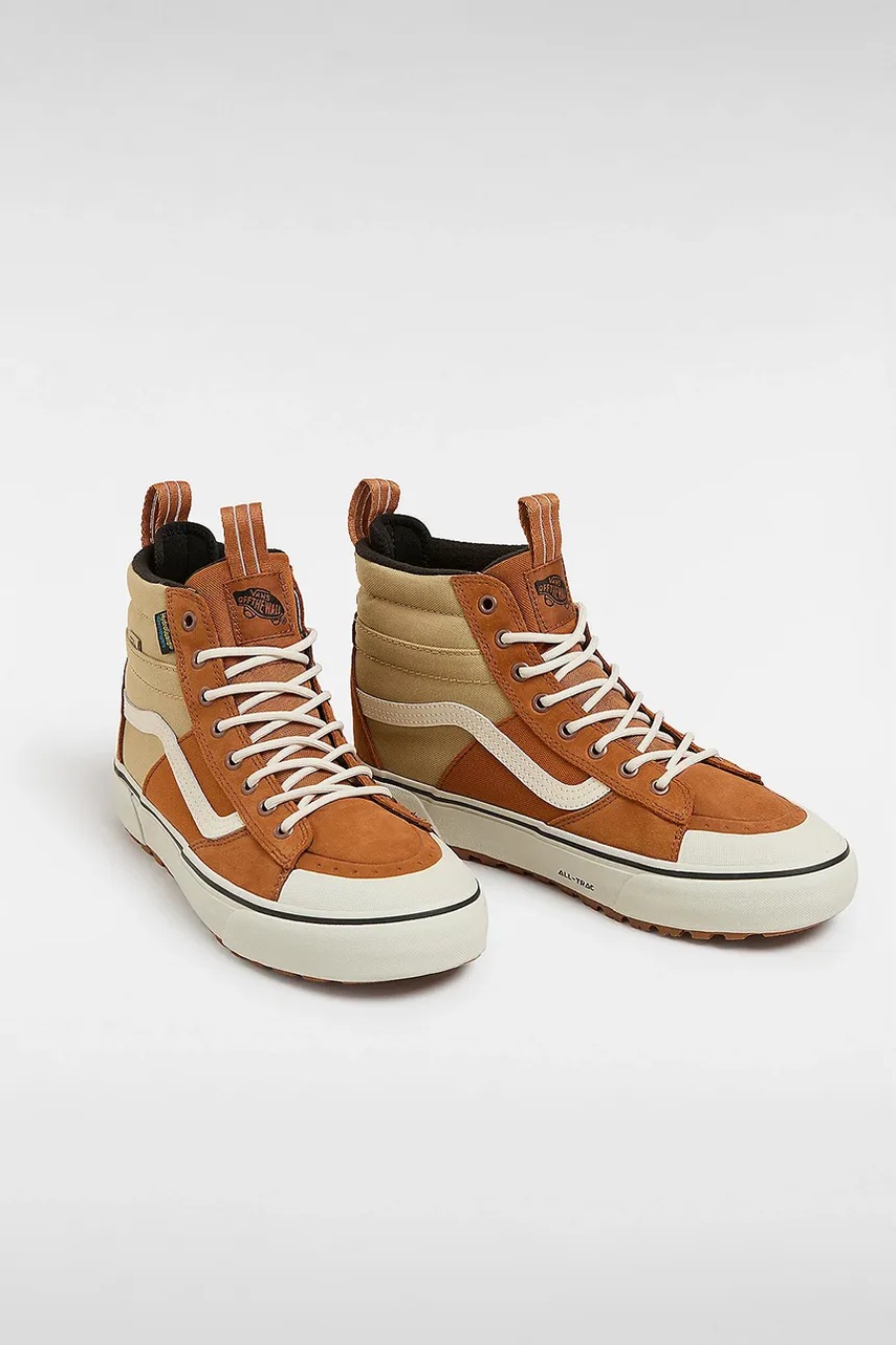 Πάνινα παπούτσια Vans MTE Sk8-Hi Waterproof χρώμα: καφέ, VN000CVTI6Y1 φωτογραφία