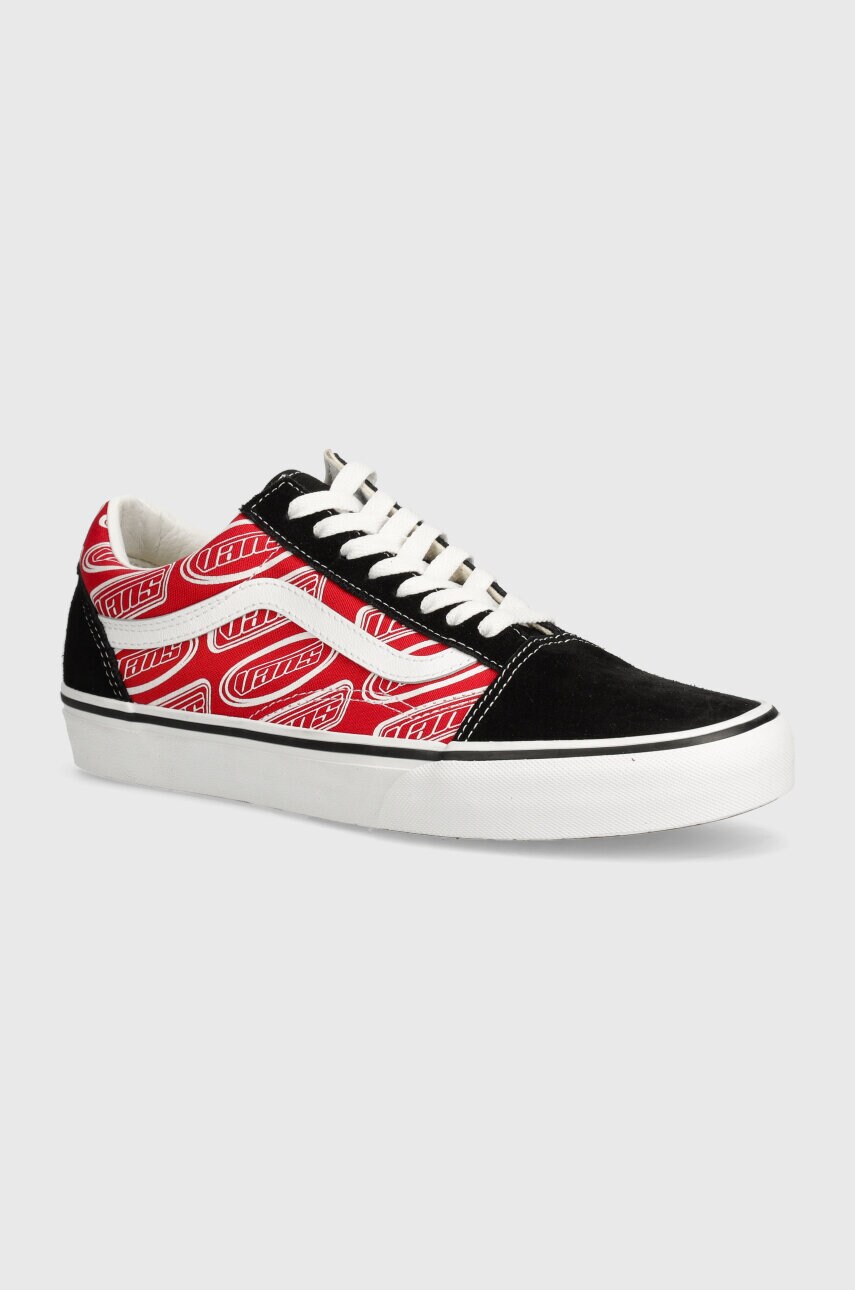 Vans tenisi Old Skool barbati, culoarea rosu, VN000CT8CJH1