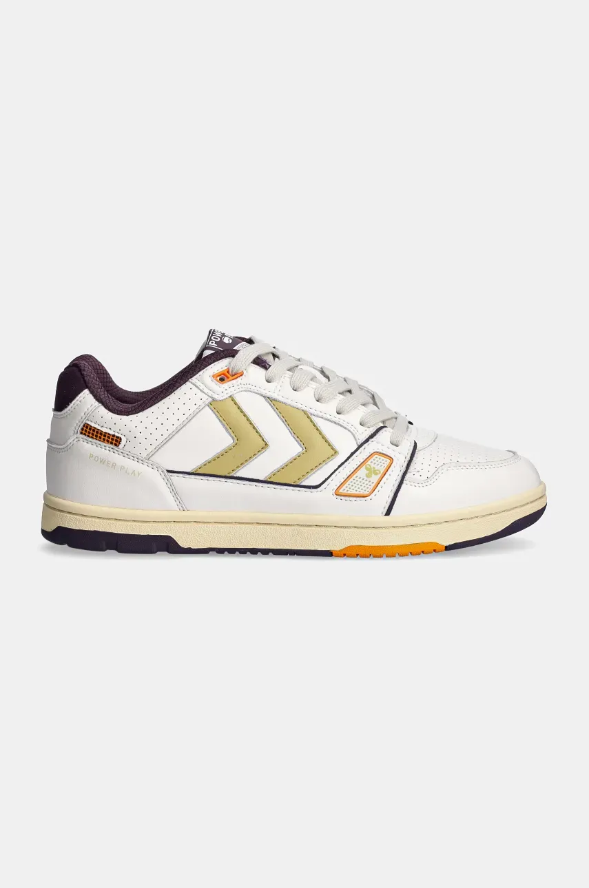Кожаные кроссовки Hummel Power Play Lx-e Ap2 цвет бежевый 226278 Кожаные кроссовки Hummel Power Play Lx-e Ap2 цвет бежевый 226278
