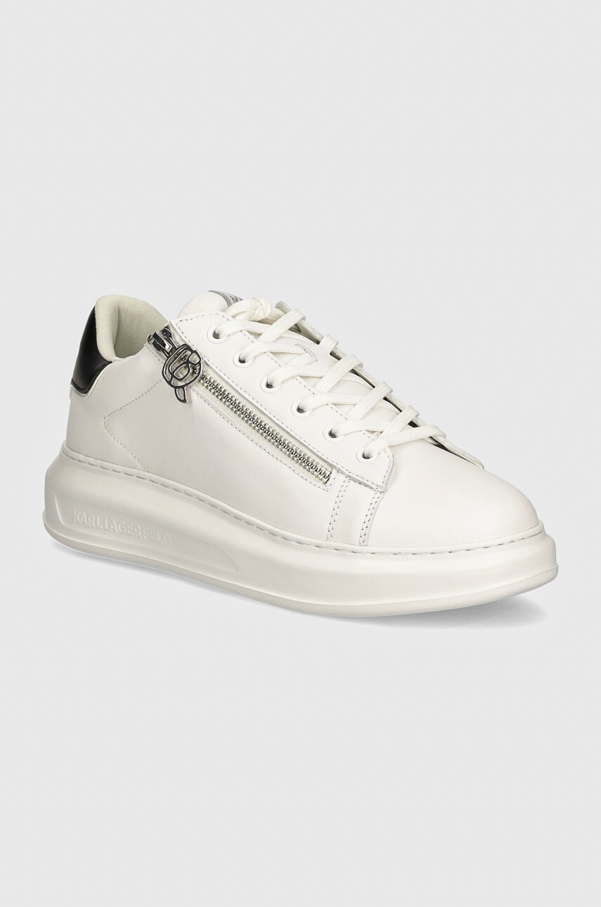 Karl Lagerfeld sneakers din piele KAPRI MENS culoarea alb, KL52564 Karl Lagerfeld sneakers din piele KAPRI MENS culoarea alb, KL52564