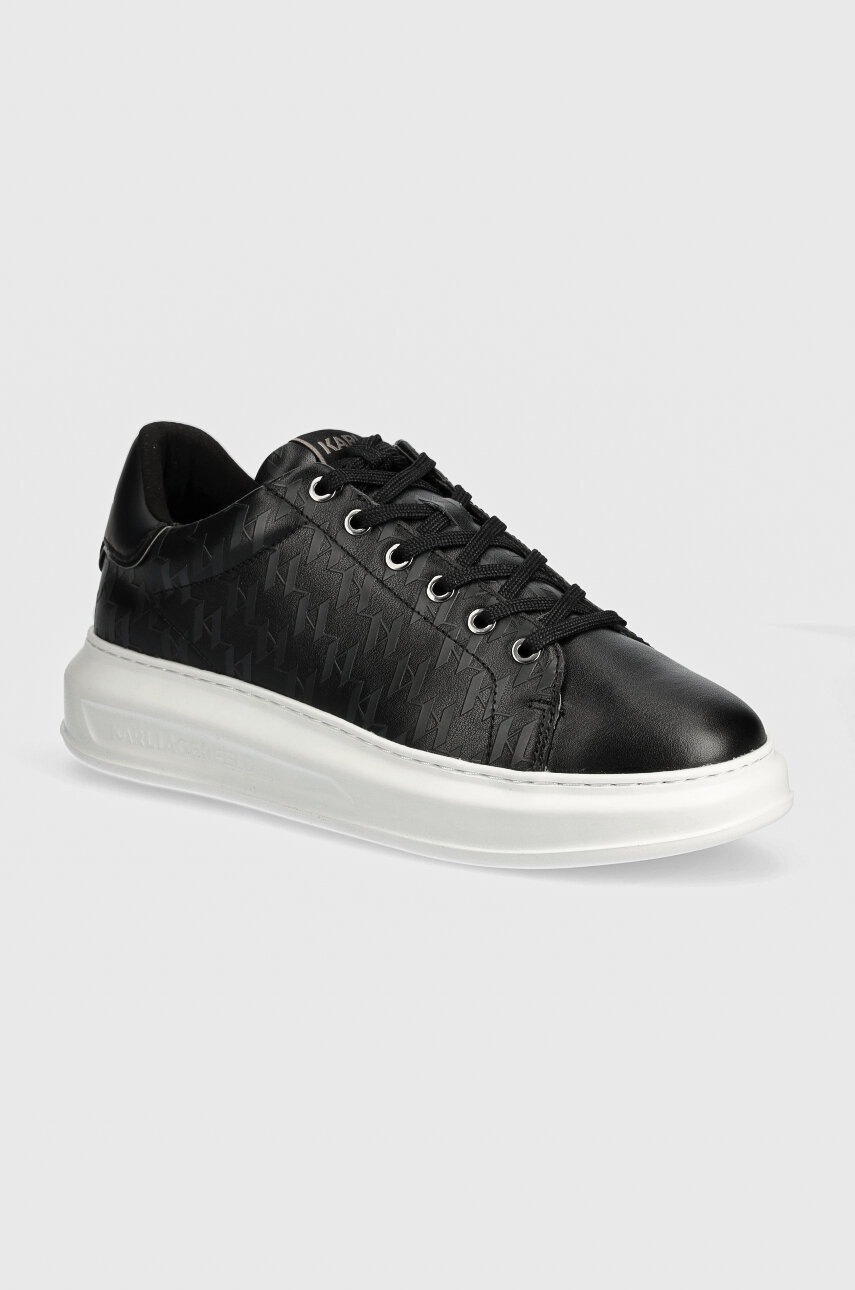 

Кожени маратонки Karl Lagerfeld KAPRI MENS в черно KL52572, Черен