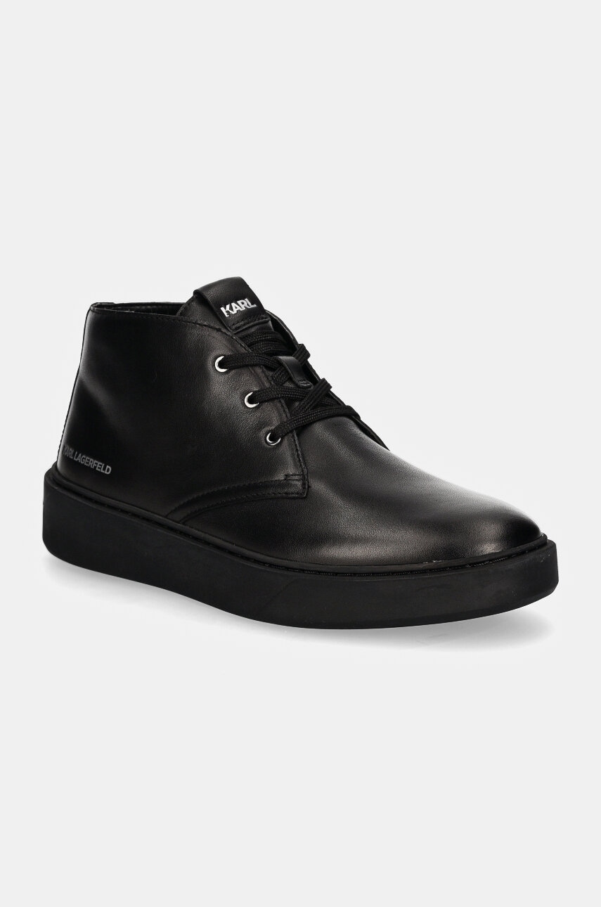 Karl Lagerfeld pantofi FLINT barbati, culoarea negru, KL53330