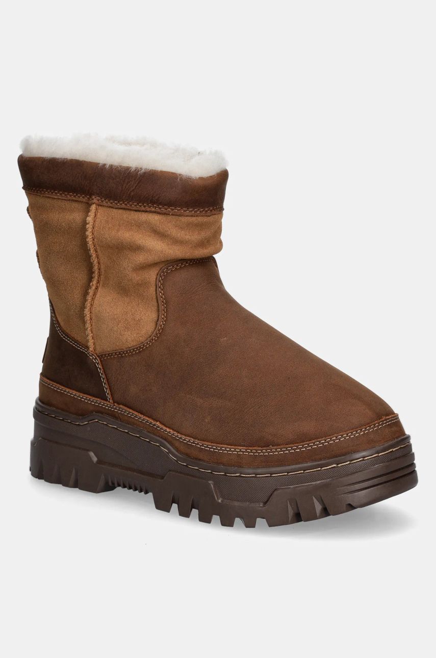 UGG cizme de zapada din piele intoarsa Heritage Pull On Trailgazer culoarea maro, 1158213-CHE