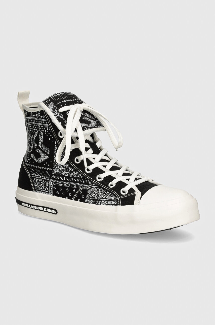Karl Lagerfeld Jeans tenisi KLJ VULC barbati, culoarea negru, KLJ50955 Karl Lagerfeld Jeans tenisi KLJ VULC barbati, culoarea negru, KLJ50955