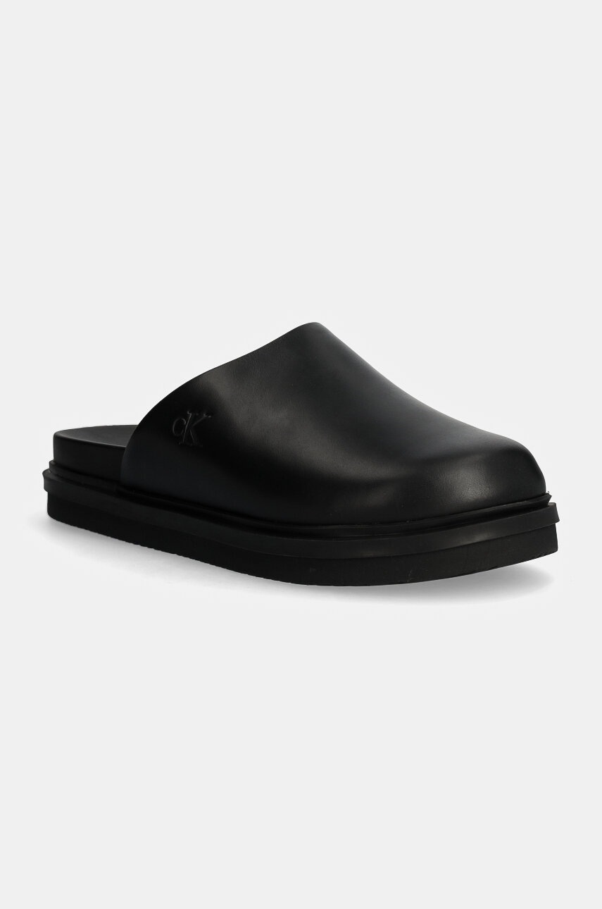 

Кожени чехли Calvin Klein Jeans HOME CLOG LTH в черно YM0YM01181, Черен