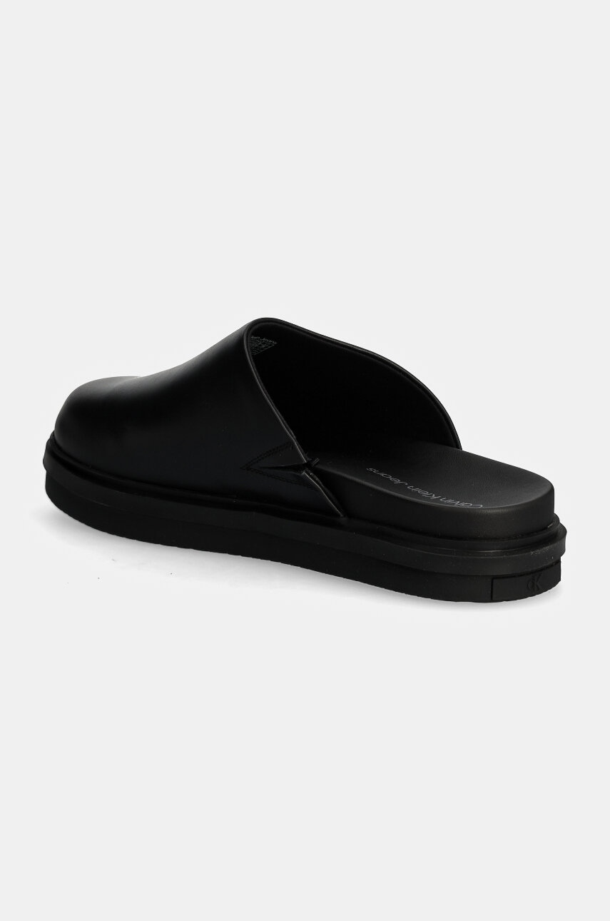 Шкіряні шльопанці Calvin Klein Jeans HOME CLOG LTH чоловічі колір чорний YM0YM01181 