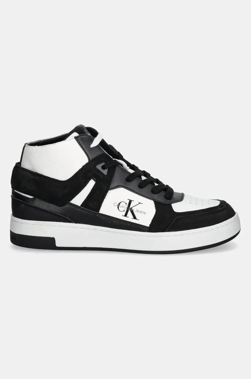 Кроссовки Calvin Klein Jeans BASKET CUP MID LACEUP AUTHENTIC цвет чёрный YM0YM01109 Кроссовки Calvin Klein Jeans BASKET CUP MID LACEUP AUTHENTIC цвет чёрный YM0YM01109