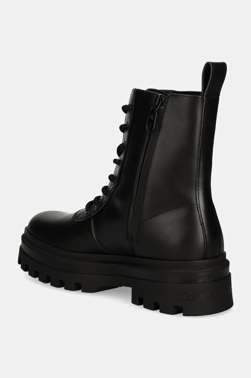 Calvin Klein Jeans bőr bakancs LUGGED LACE ZIP BOOT OXF LTH fekete, férfi, YM0YM01066 termék 2. képe