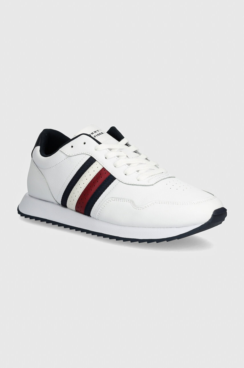

Кожени маратонки Tommy Hilfiger RUNNER EVO LTH MIX ESS в бяло FM0FM05121, Бял