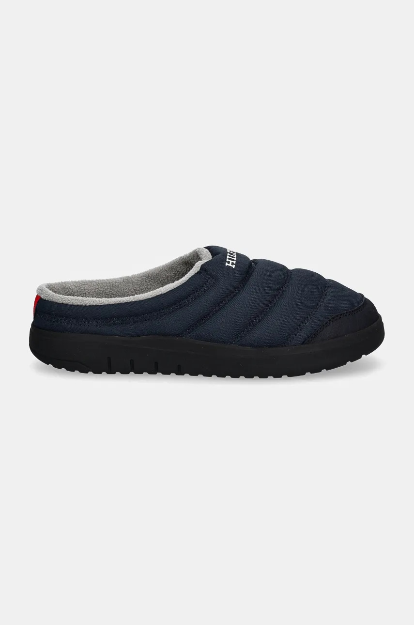 Тапки Tommy Hilfiger COMFORT WARM TEXTILE HOUSE SHOE цвет синий FM0FM05158 Тапки Tommy Hilfiger COMFORT WARM TEXTILE HOUSE SHOE цвет синий FM0FM05158