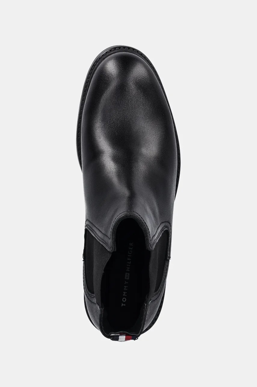 Kožené kotníkové boty Tommy Hilfiger COMFORT TL TEXTURE LTH CHELSEA (obrázek 4)