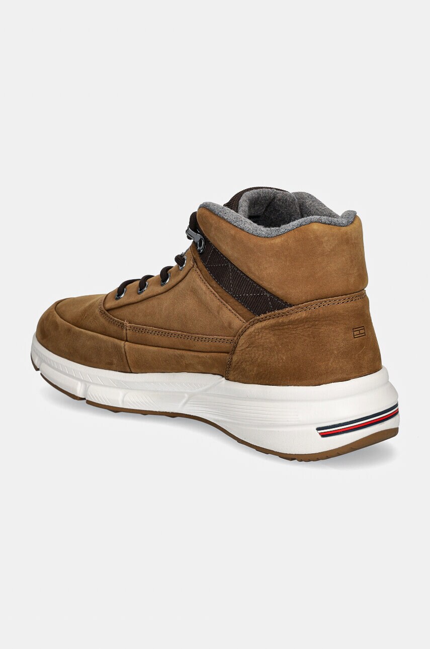 Tommy Hilfiger magasszárú cipö HILFIGER WARM NUBUCK HYBRID B barna, férfi, FM0FM05189 termék 2. képe
