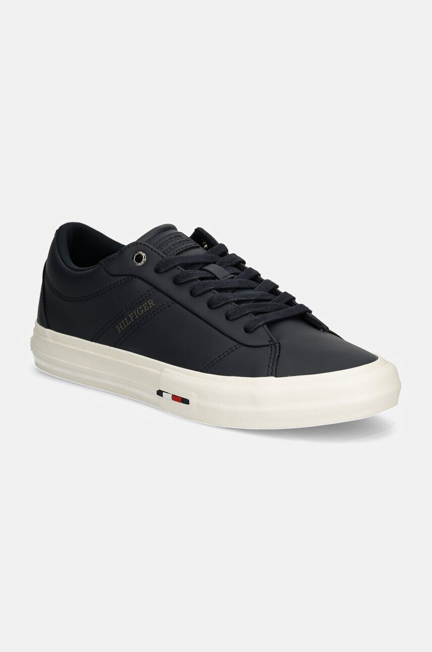 

Кожени маратонки Tommy Hilfiger TH HI VULC STREET RWB LTH LOW в тъмносиньо FM0FM05201, Тъмносин