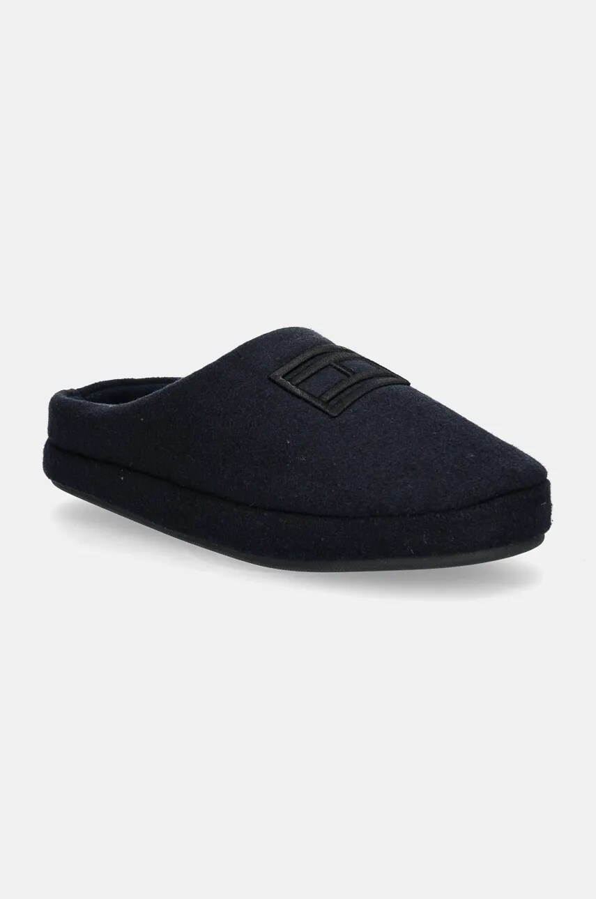 Levně Pantofle Tommy Hilfiger FLAG WARM FELT HOUSE SHOE tmavomodrá barva, FM0FM05227