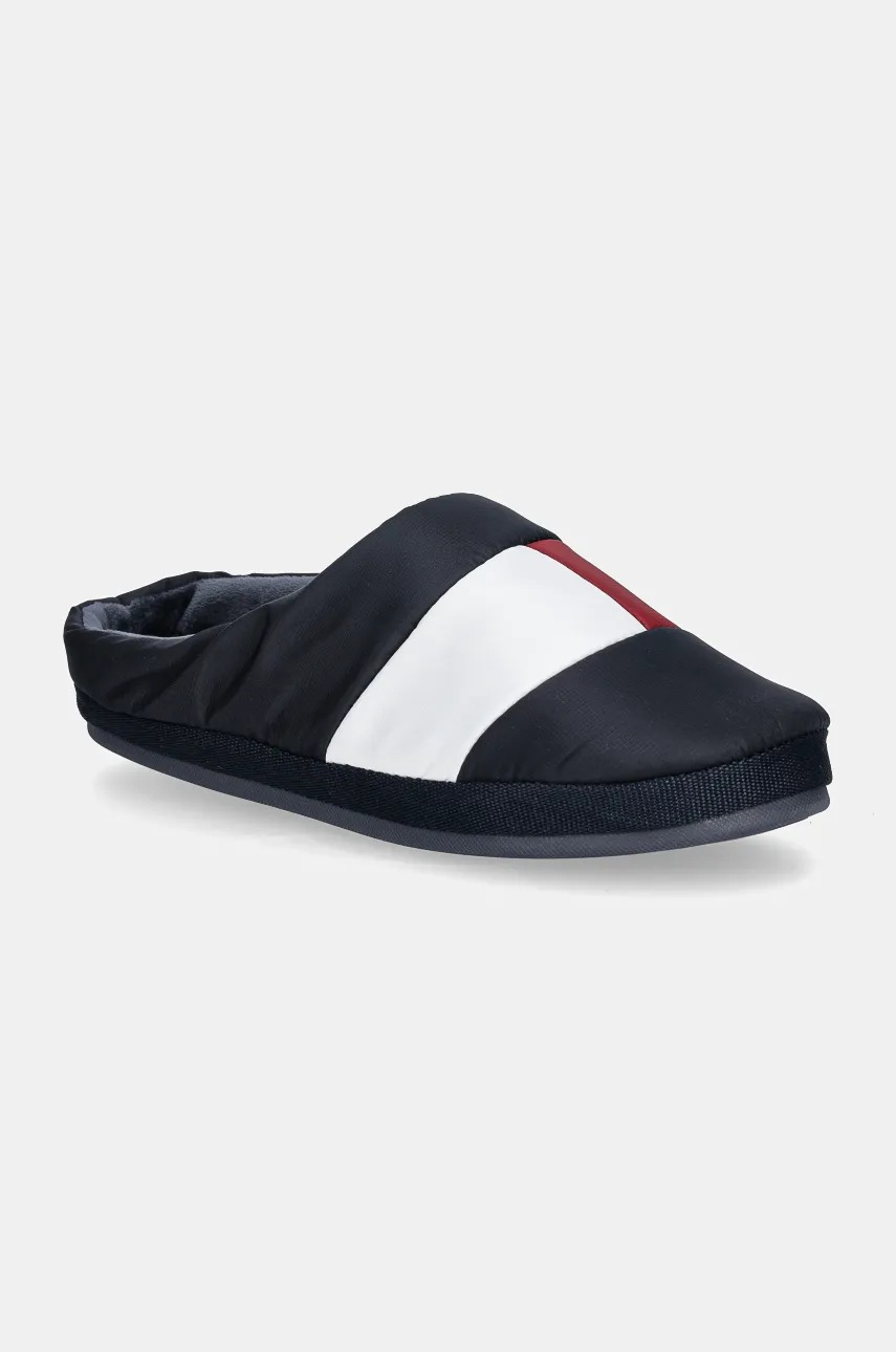 Levně Pantofle Tommy Hilfiger HILFIGER NYLON FLAG HOUSE SHOE tmavomodrá barva, FM0FM05228
