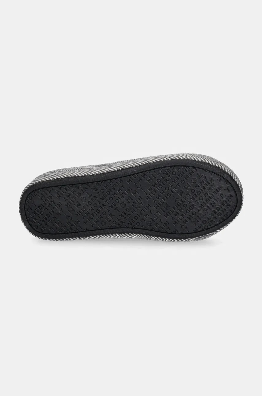 Тапочки Tommy Hilfiger FLAG HERRINGBONE HOUSE SHOE колір сірий FM0FM05304 
