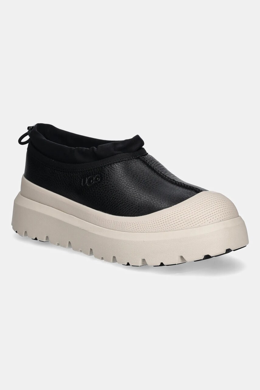 UGG bocanci de piele Tasman Weather Hybrid culoarea negru, 1158351-BCKBR
