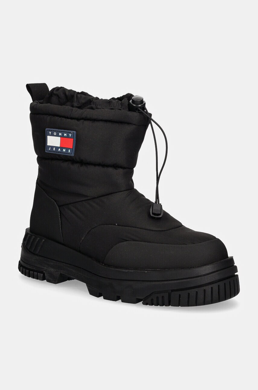 Tommy Jeans cizme de iarna TJM SNOW BOOT culoarea negru, EM0EM01449