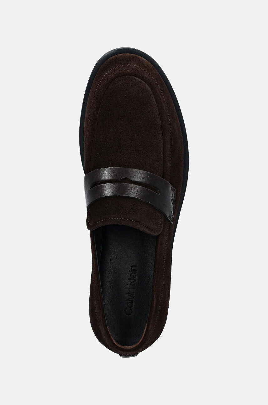 Замшеві мокасини Calvin Klein MOCCASIN SUE чоловічі колір коричневий HM0HM01621 