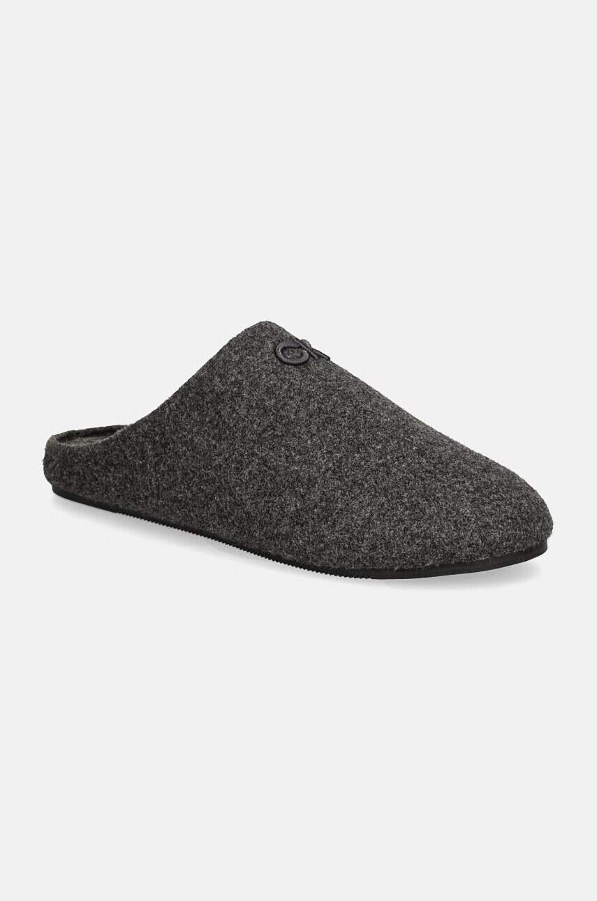 Levně Pantofle Calvin Klein MULE šedá barva, HM0HM01608
