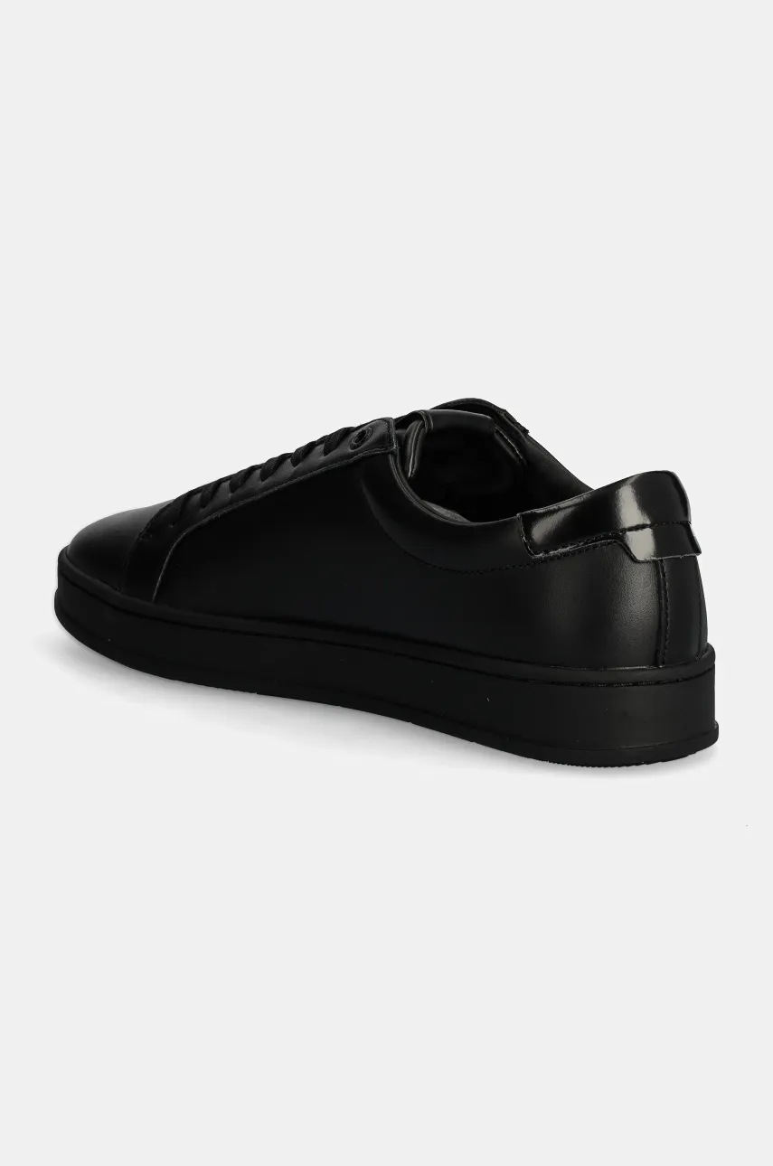 Δερμάτινα αθλητικά παπούτσια Calvin Klein LOW TOP LACE UP χρώμα: μαύρο, HM0HM01546 φωτογραφία