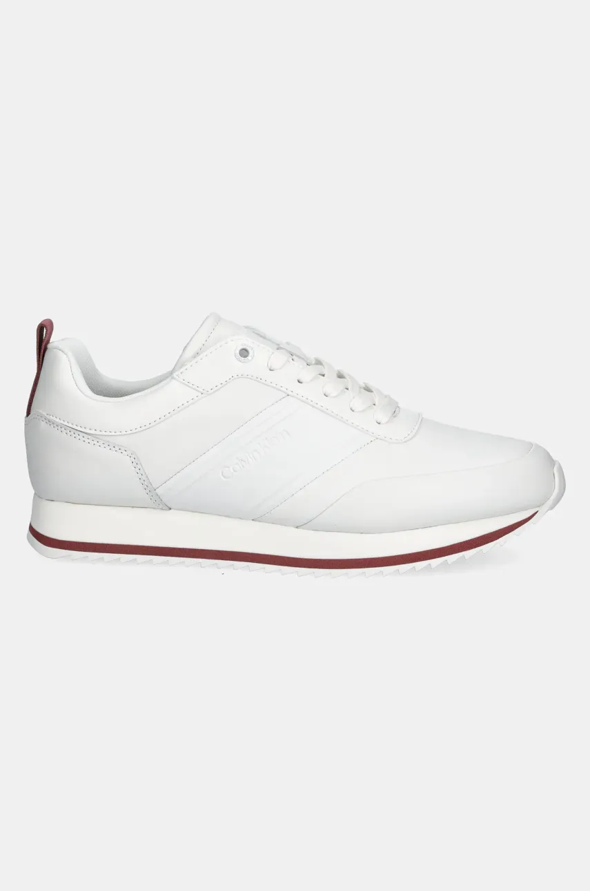 Кроссовки Calvin Klein LOW TOP LACE UP LTH HF цвет белый HM0HM01553 Кроссовки Calvin Klein LOW TOP LACE UP LTH HF цвет белый HM0HM01553