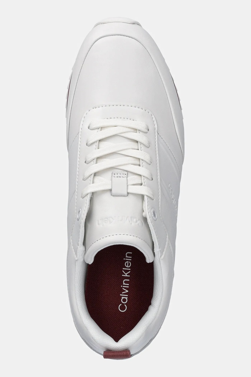 Αθλητικά Calvin Klein LOW TOP LACE UP LTH HF χρώμα: άσπρο, HM0HM01553 φωτογραφία