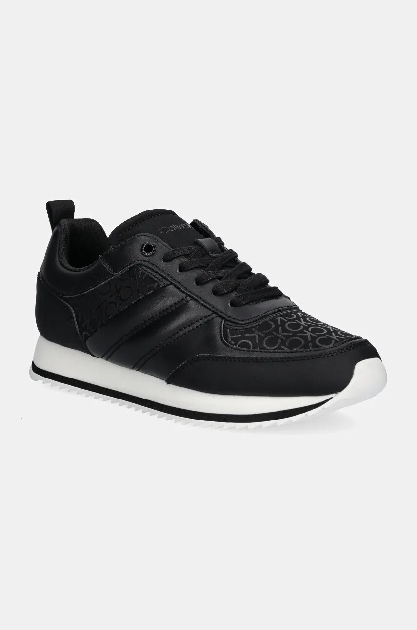 Levně Sneakers boty Calvin Klein LOW TOP LACE UP REPR MONO černá barva, HM0HM01595