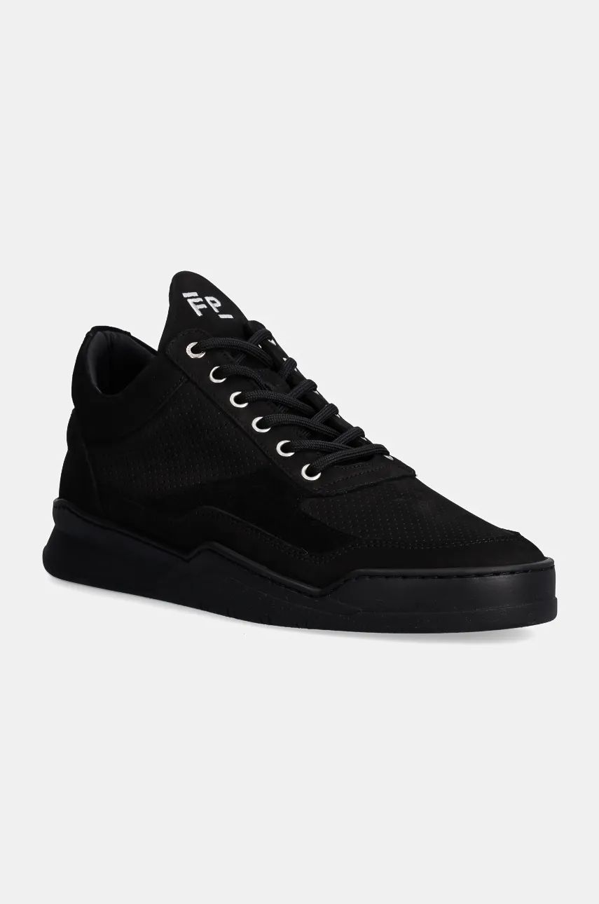 Filling Pieces sneakers din piele intoarsă Low Top culoarea negru, 25255111847