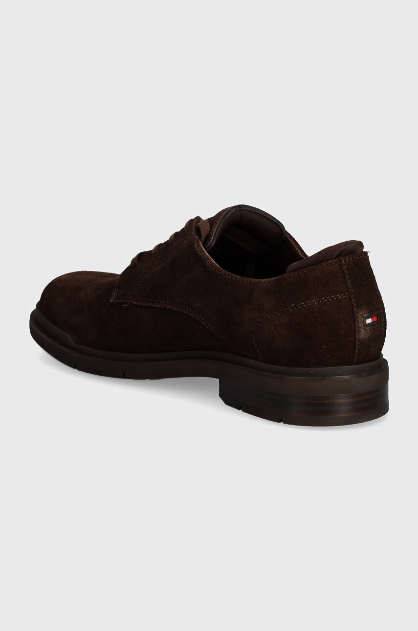 Tommy Hilfiger velúr félcipő FLEXIBLE HILFIGER SDE DERBY SHOE barna, férfi, FM0FM05087 termék 2. képe