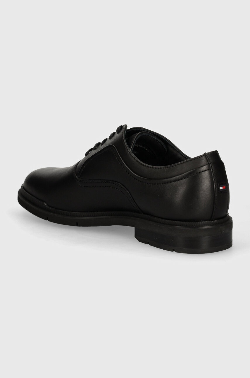 Шкіряні туфлі Tommy Hilfiger FLEXIBLE HILFIGER LTH OXF SHOE чоловічі колір чорний FM0FM05086 