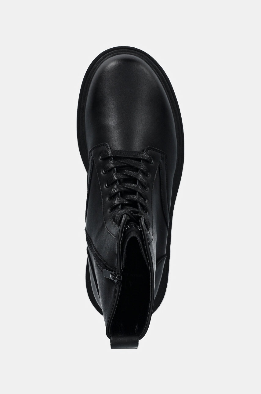 Шкіряні черевики Armani Exchange чоловічі колір чорний XUM018 XV874 00002 