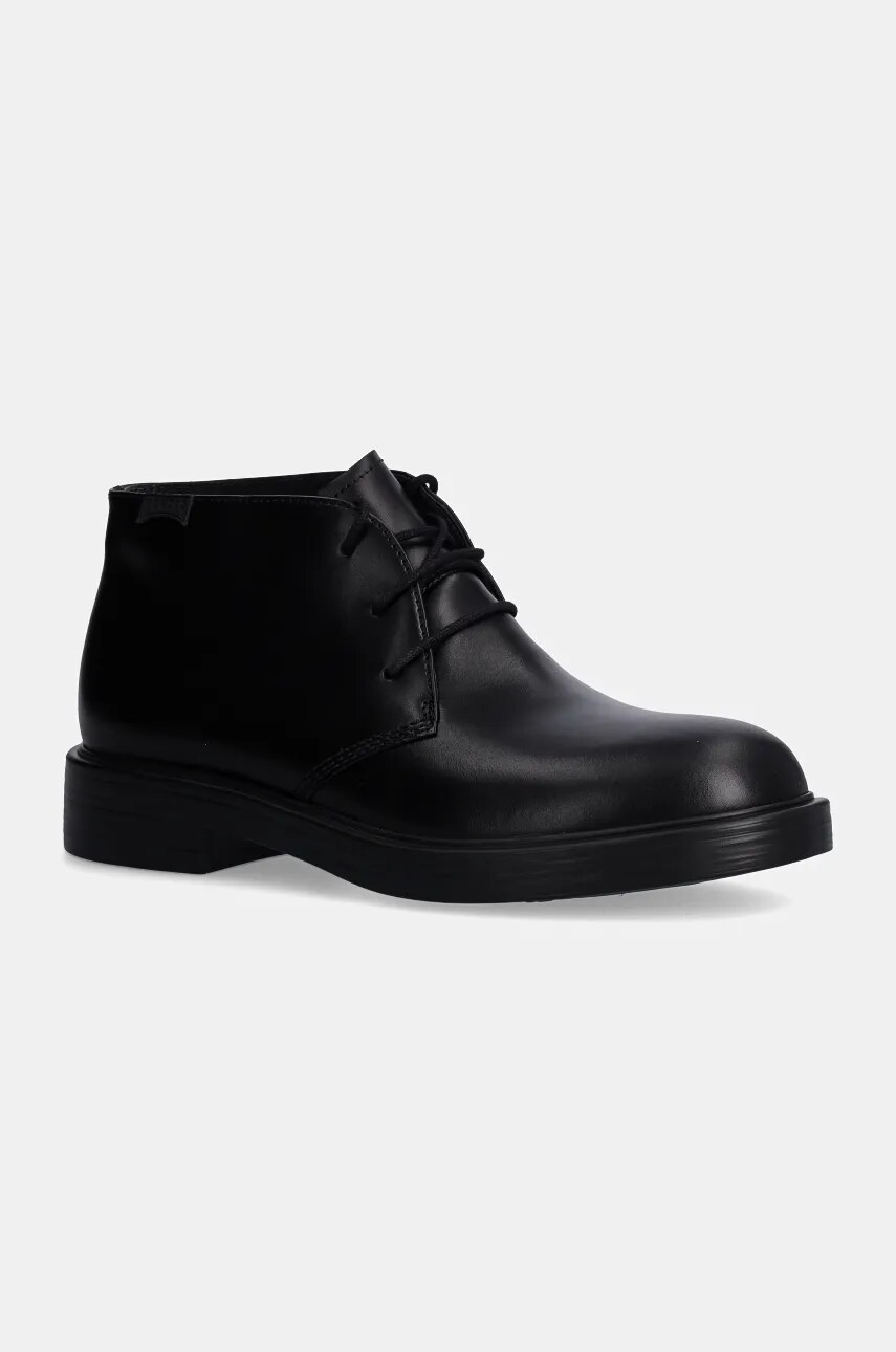 Camper pantofi de piele Dean barbati, culoarea negru, K300493-001