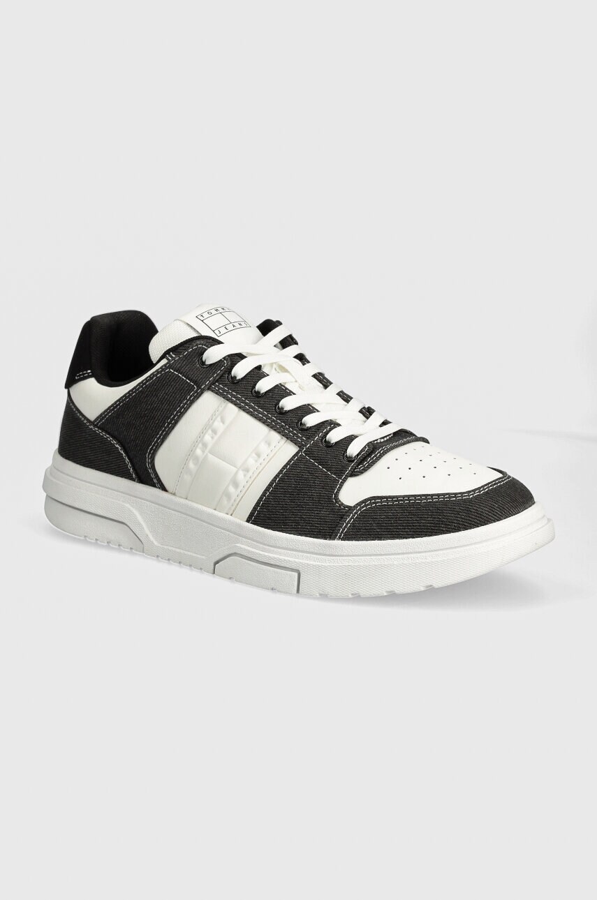 Tommy Jeans Adidasi THE BROOKLYN MIX MATERIAL culoarea negru, EM0EM01428