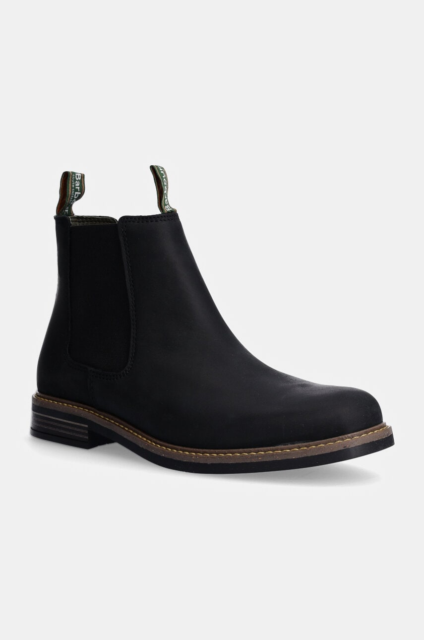 Barbour cizme chelsea din nubuc Farsley culoarea negru, MFO0244BK11 Barbour cizme chelsea din nubuc Farsley culoarea negru, MFO0244BK11